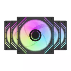 Kit Ventoinhas Aigo Darkflash INF32T, ARGB, 5x120mm, Preto, INF32T5X1-BK