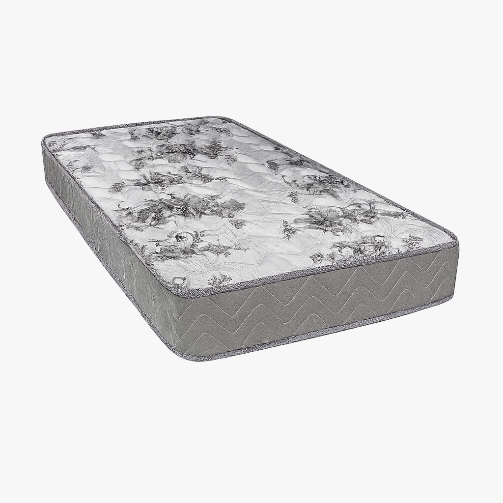 Colchão Solteiro Espuma Preto Cinza Bege Estampado Certificado Inmetro Ortopédico Anti Ácaro Cama Auxiliar Beliche - AV