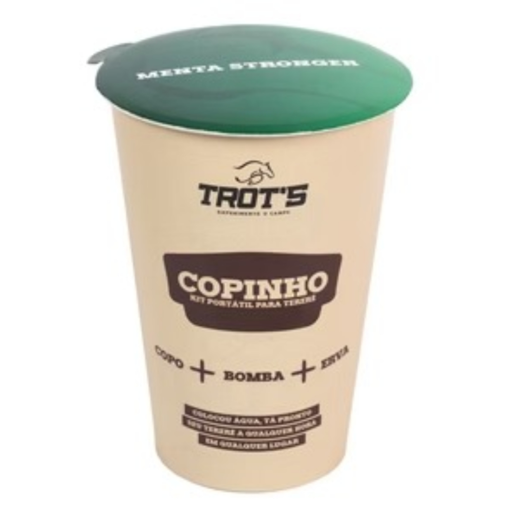 Copinho Trot’s Menta Stronger Kit Completo Tereré Copo + Bomba + Erva Pronto
