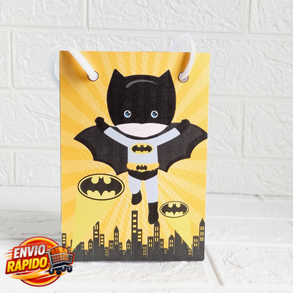 Sacolinha Batman Baby Personalizada| Festa Infantil|Lembrancinhas|Aniversário|mesversário|supresa