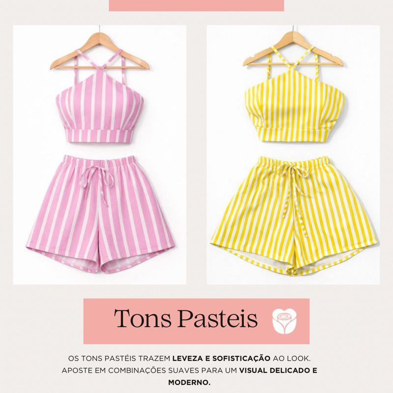 🔥OFERTA🔥 Conjunto Feminino Listrado  – Frescor e Estilo para o Verão!
