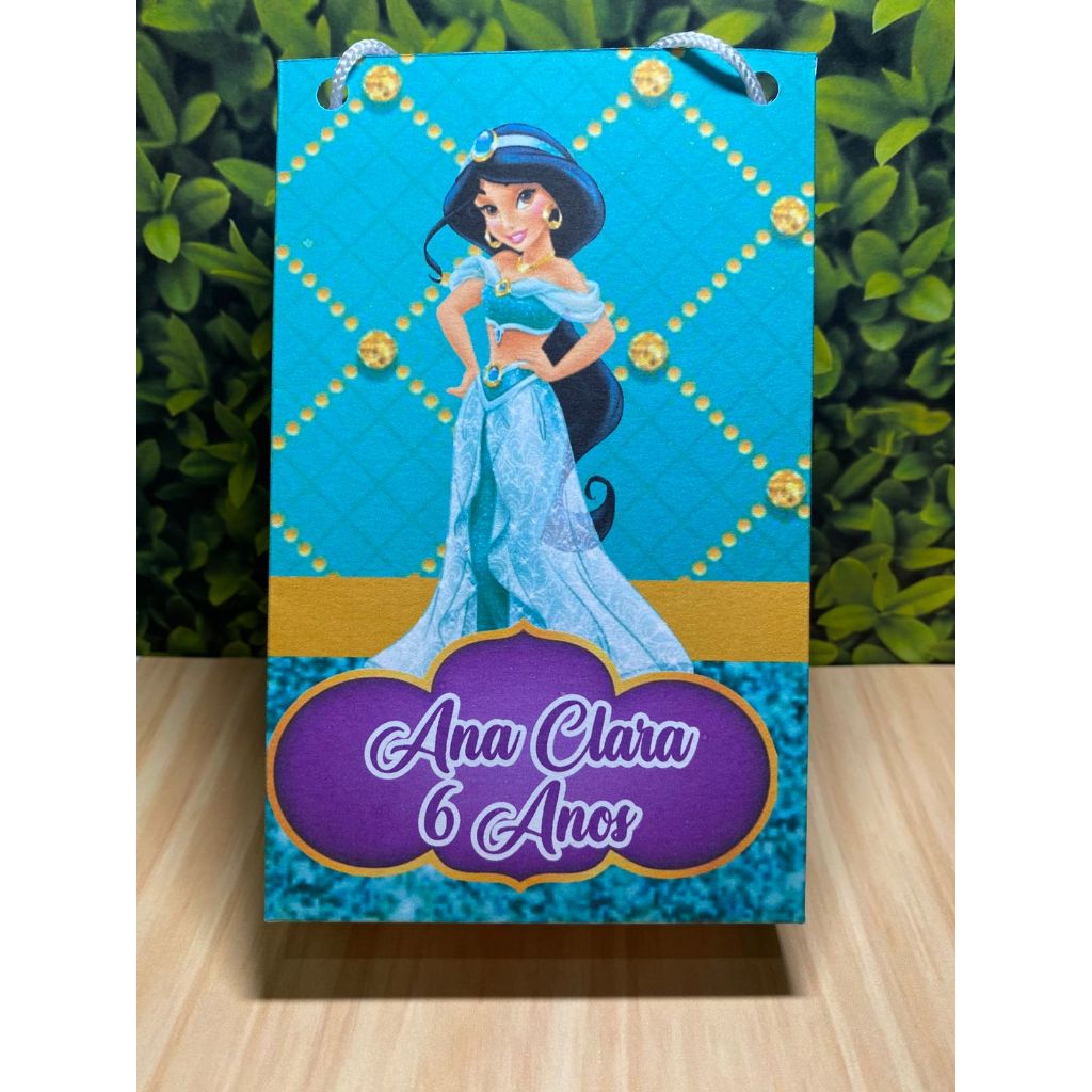 Sacolinha Personalizada Princesa Jasmine - Pegue e Monte
