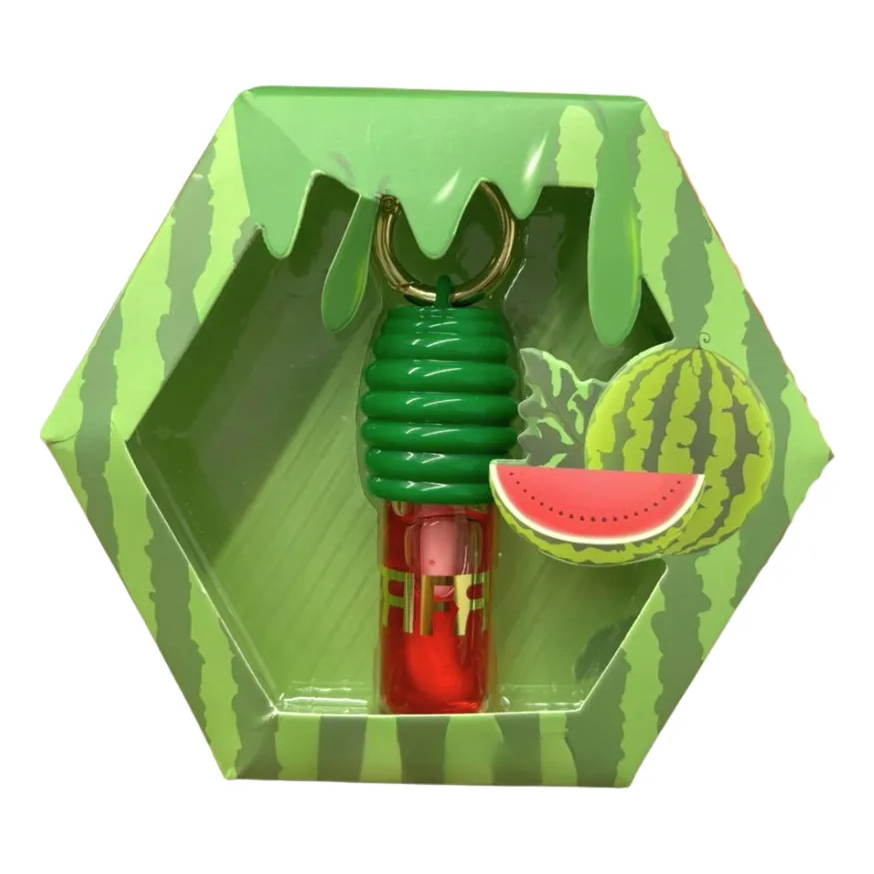 Gloss Labial Lip 5g – Hidratante, Brilho Intenso e Protetor Chaveiro Melancia