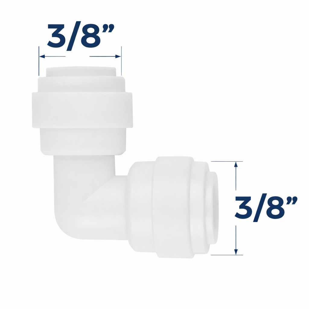 Conector Cotovelo Engate Rápido 3/8 x 3/8 – Filtro de Água, Purificador e Mangueira