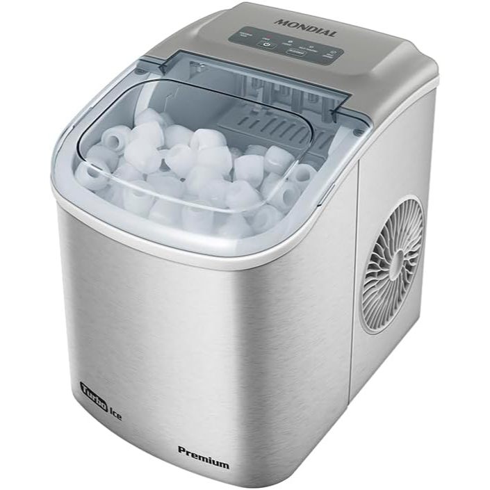 Máquina de Gelo MONDIAL Turbo Ice Premium, Cinza, 110V - MG-12-GI
