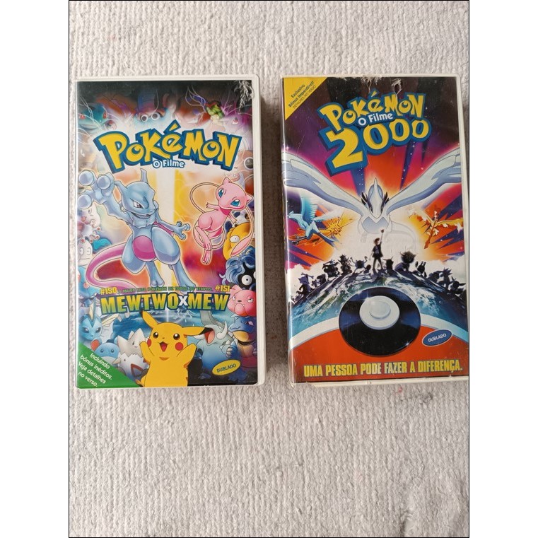 Colecionável VHS Pokémon Filmes: Mewtwo X Mew / Pokémon: O Filme 2000