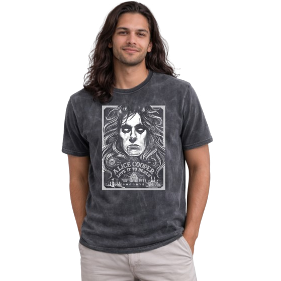 Camiseta Blusa Alice Cooper Rock Modelos 1 Estonada Algodao Preto Envio Rapido