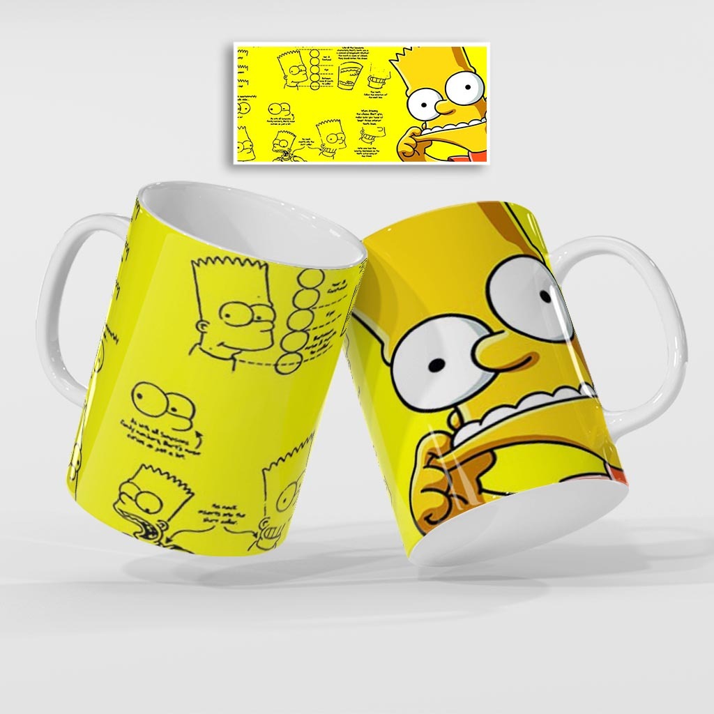 Caneca Simpsons Geek Presente Criativo Desenho Animado The Simpson Bart, Homer, Lisa, Marge