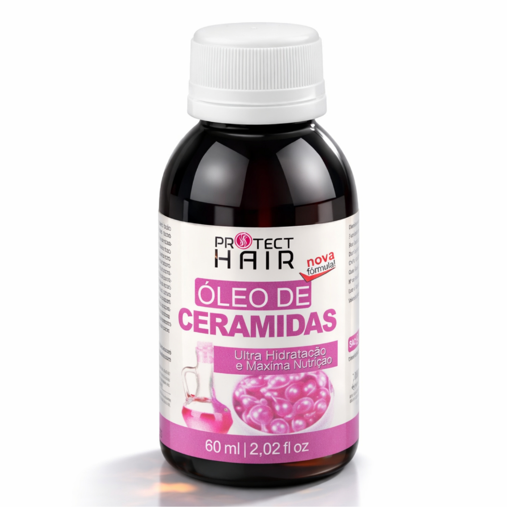 Óleo Vegetal Ceramidas 60ml para umectação capilar Protect Hair