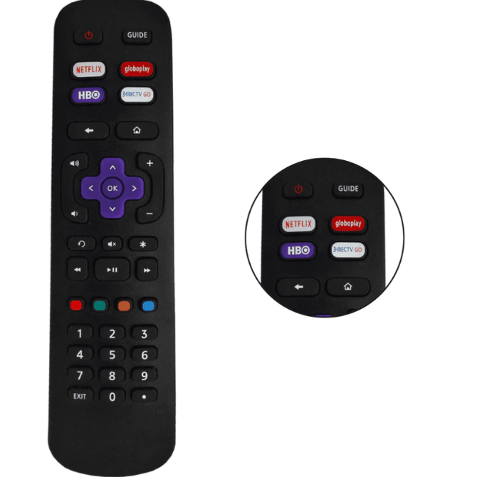 Controle Remoto Compatível Tv Semp  Toshiba Roku Smart