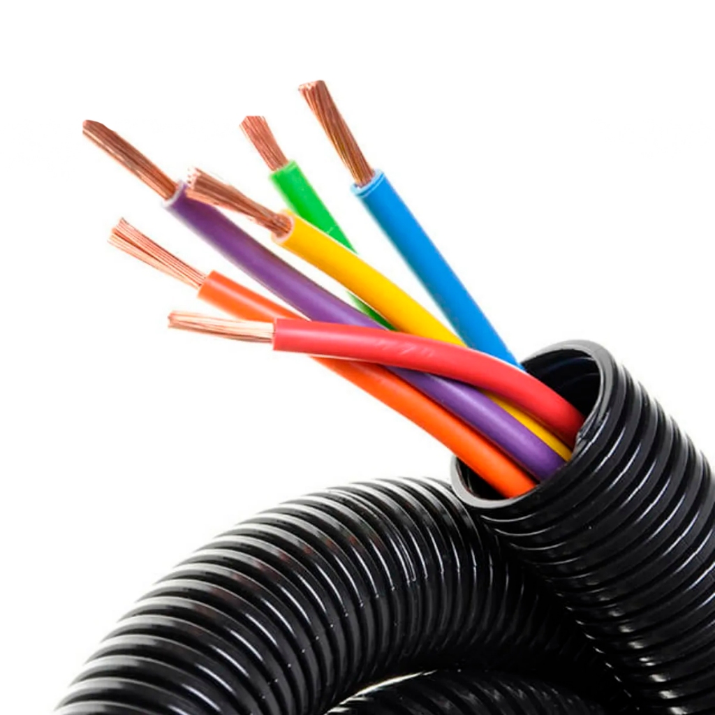 Conduite Corrugado Tubo Duto Eletroduto Resistente Com Guia 3/4