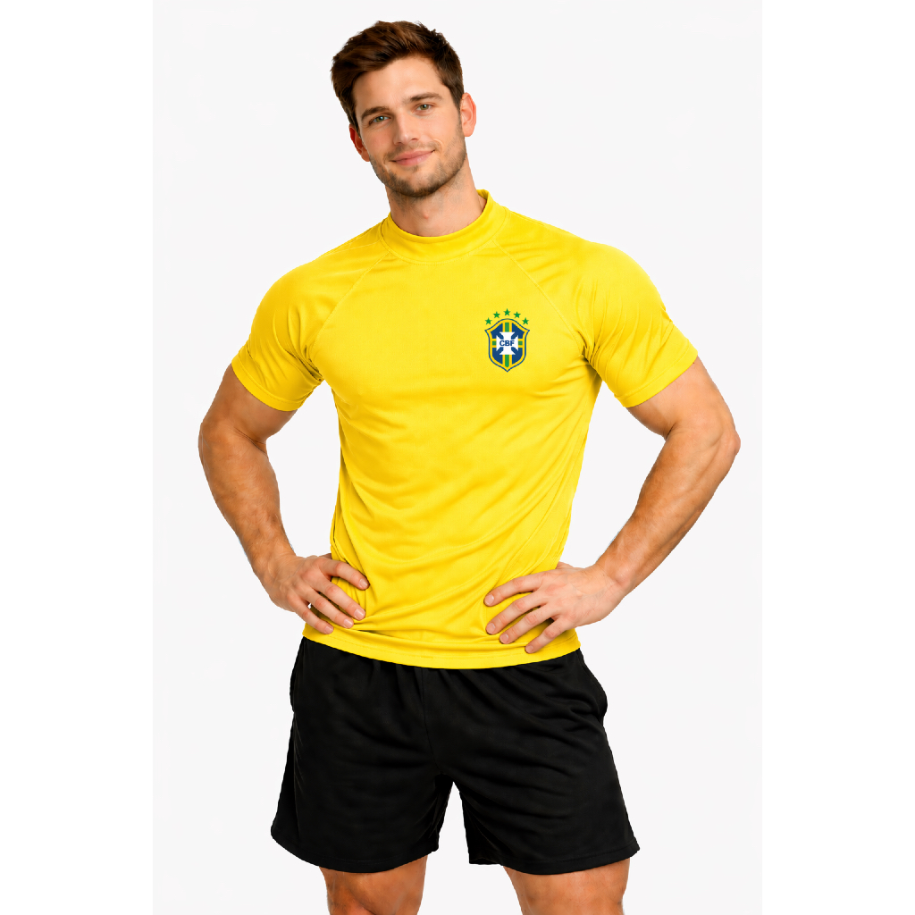 Camiseta Musculação Academia Dry Fit Masculina Atividade física corrida Cros Fitness ajusta no corpo