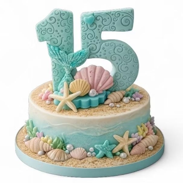 Vela Sereia de Biscuit/ Vela 15 anos/Vela Debutante