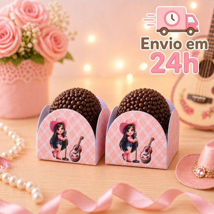 Forminha de Doces Personalizada no tema Boiadeira Lembrancinha de Aniversário - Decoração Rodeio
