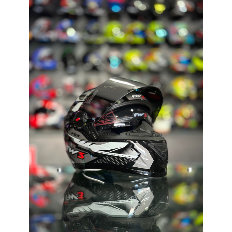 Capacete FW3 Gtx Grafite Com Óculos Interno
