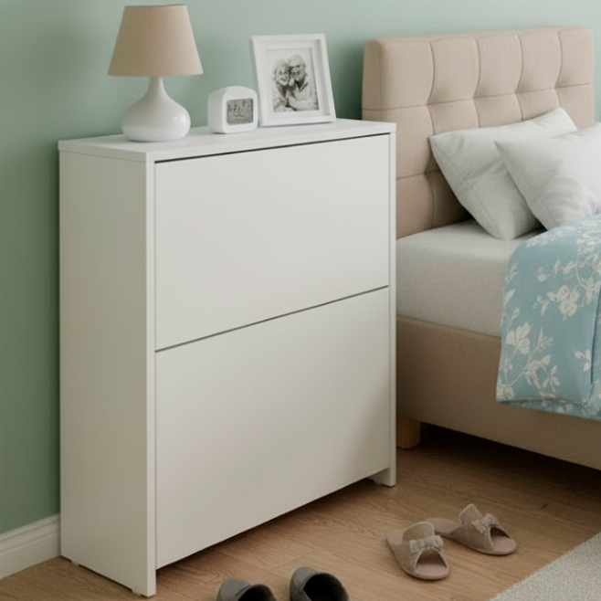 Sapateira com 2 Compartimentos Multiuso Organizador Para Quarto e Closet