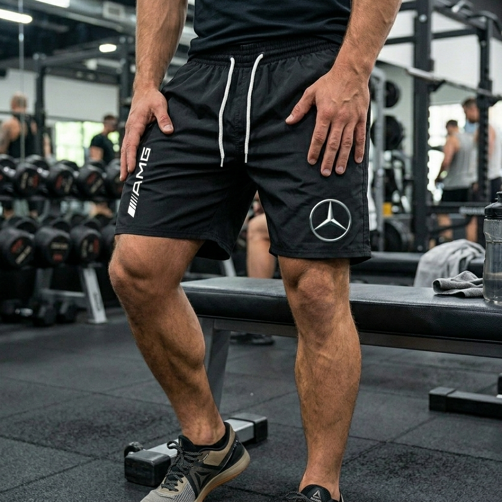 Bermuda Mauricinho Masculina Esportiva - MERCEDES 01 - Academia Corrida Skate Basquete em Oferta na Shopee