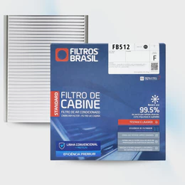 Filtro de Cabine Limpeza de Ar Condicionado Automotivo ACP906 / FB512 Uno Mobi Palio Strada Cronos