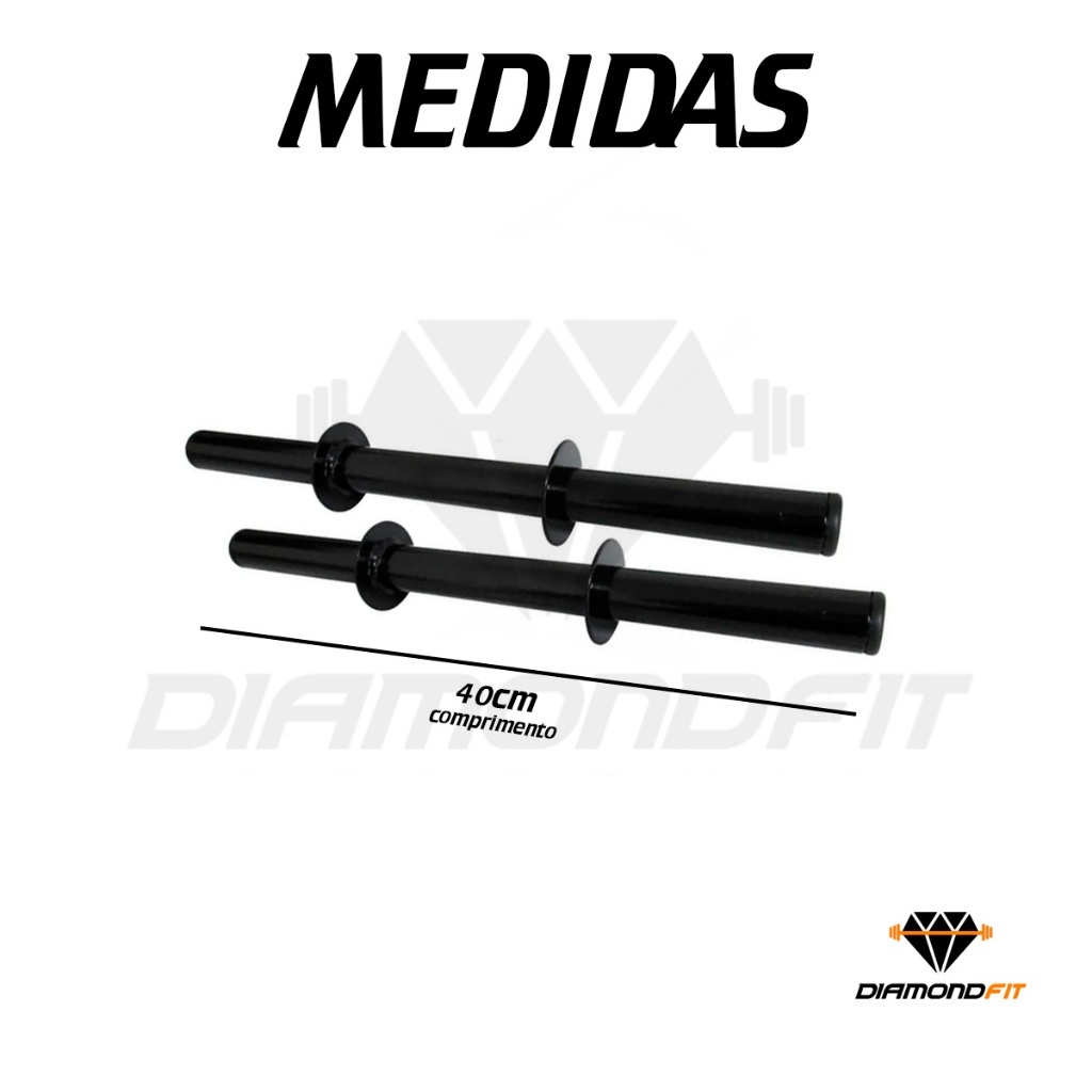 Barras Oca 40cm Halteres Peso Musculação Academia Funcional Exercícios Físico Supino Bicipes
