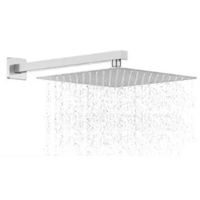 CHUVEIRO 20x20 DUCHA QUADRADO RETO/ARTICULADO INOX BANHEIRO OU AREA EXTERNA PISCINA CROMADO em Oferta na Shopee