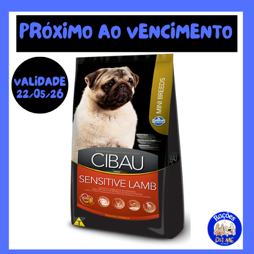 Ração 3Kg Cibau Sensitive Lamb Cães Pequenos Mini Breed Farmina