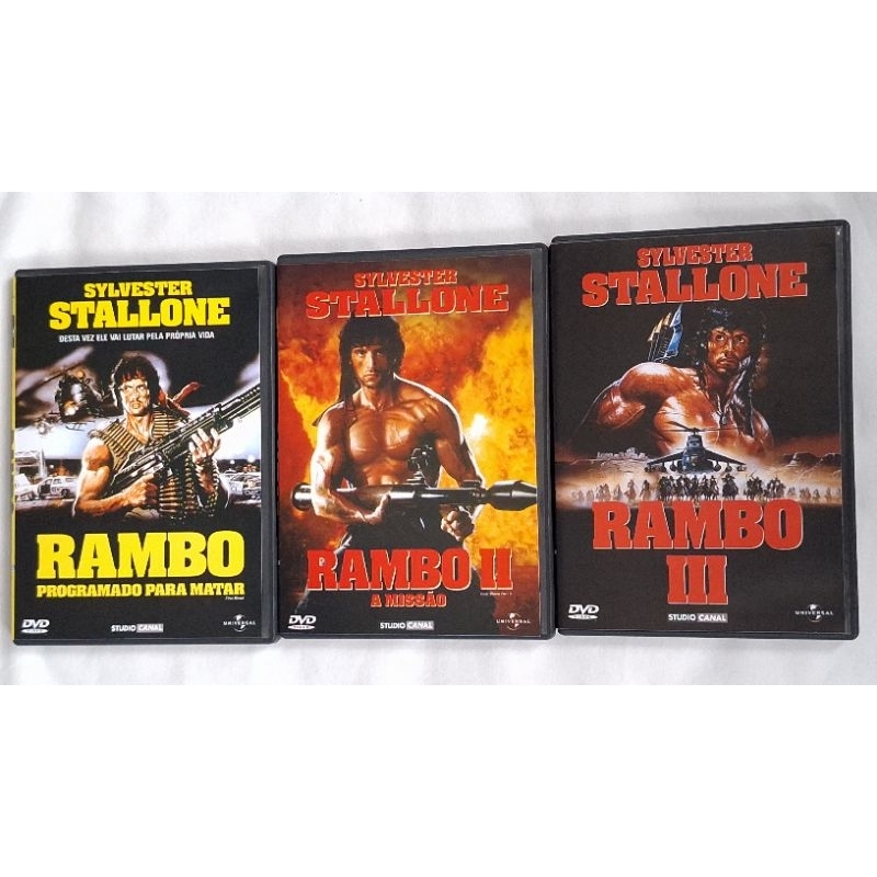 DVD trilogia Rambo colecao 3 filmes clássicos dublado STUDIO CANAL SEMINOVO