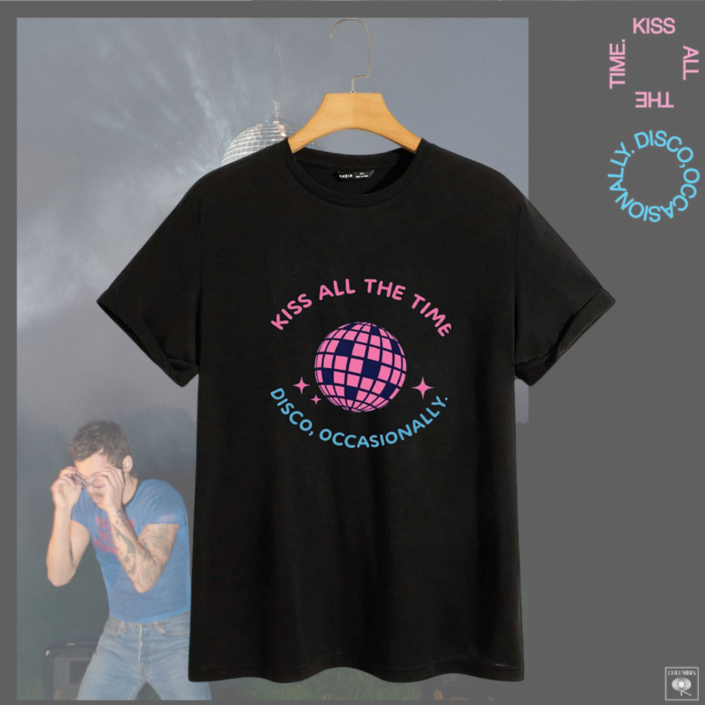 T-SHIRT HARRY STYLES - KISS ALL THE TIME. DISCO, OCCASIONALLY.