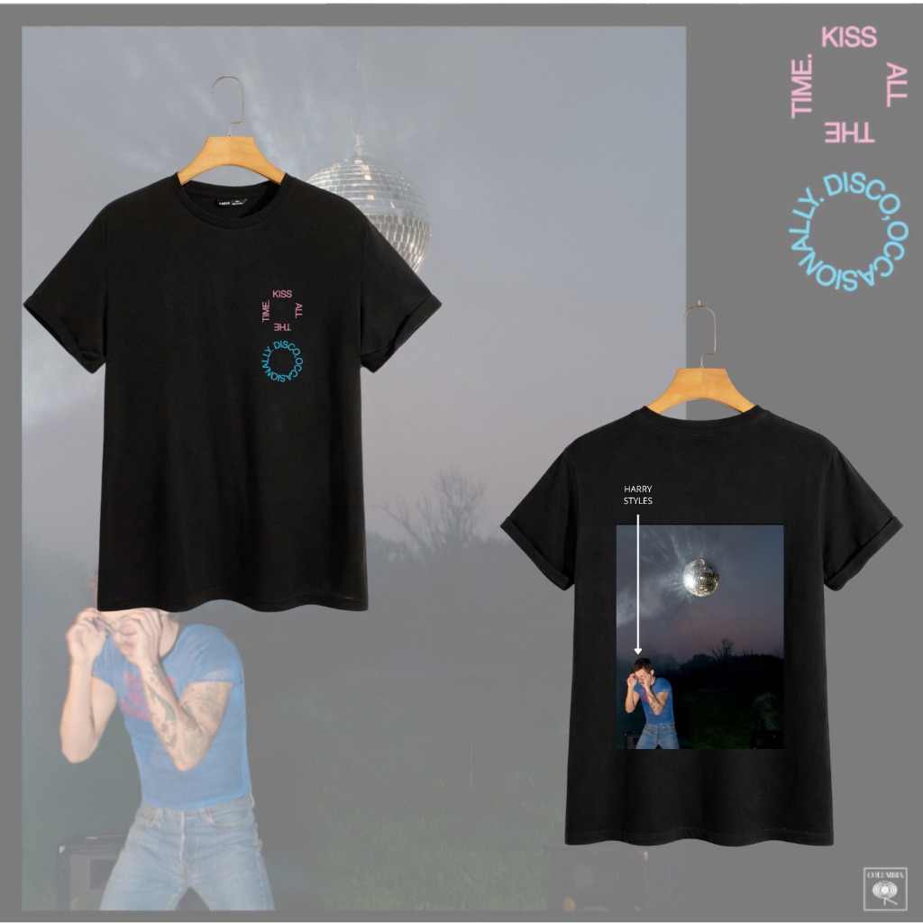 T-SHIRT HARRY STYLES KISS ALL THE TIME. DISCO, OCCASIONALLY - ALBUM NOVO