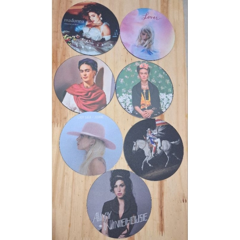Porta Copo/imã geladeira Divas Beyoncé, Lady Gaga, Amy Winehouse, Frida, Madonna, Taylor Swift