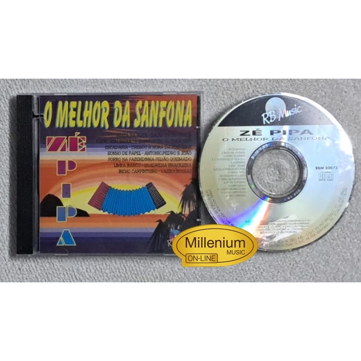 CD Zé Pipa O Mlehor Da Sanfona 1996 Original Gravadora Colecionador Ótimo Estado