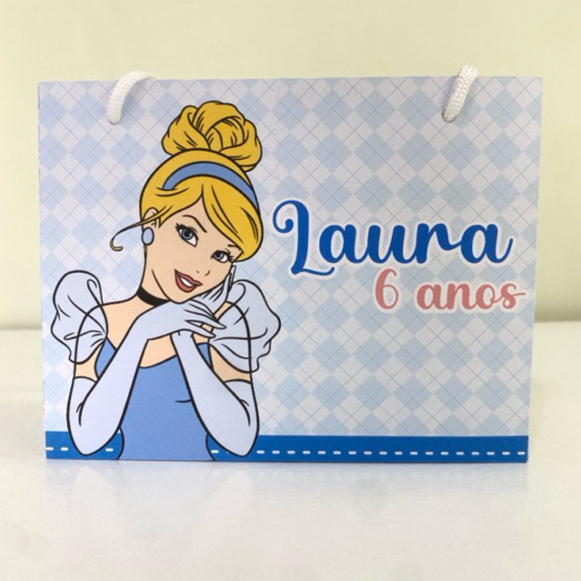 PEGUE E MONTE - Cinderela - Princesa - Sacolinha Personalizada | Lembrancinha Aniversário - Festa Infantil