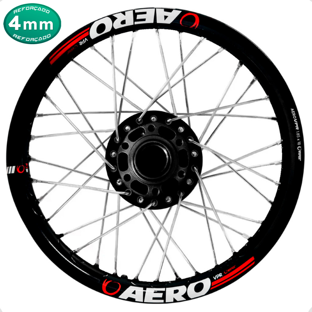 Roda Traseira Viper Preto Xtz 150 Crosser Tambor Raios 4mm Cromados Montada Alinhada