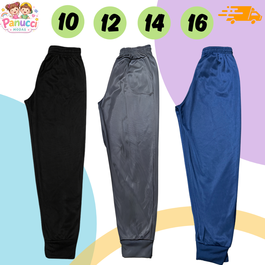 Calça Infantil Junveil - 10 ao 16 - Ideal Para, Escola, Lazer e Esportes - Confortável e Quentinha - Envio Imediato
