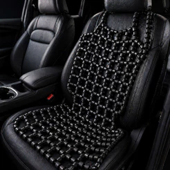 Capa Assento Encosto Massageadora Automóvel Bolinhas Madeira