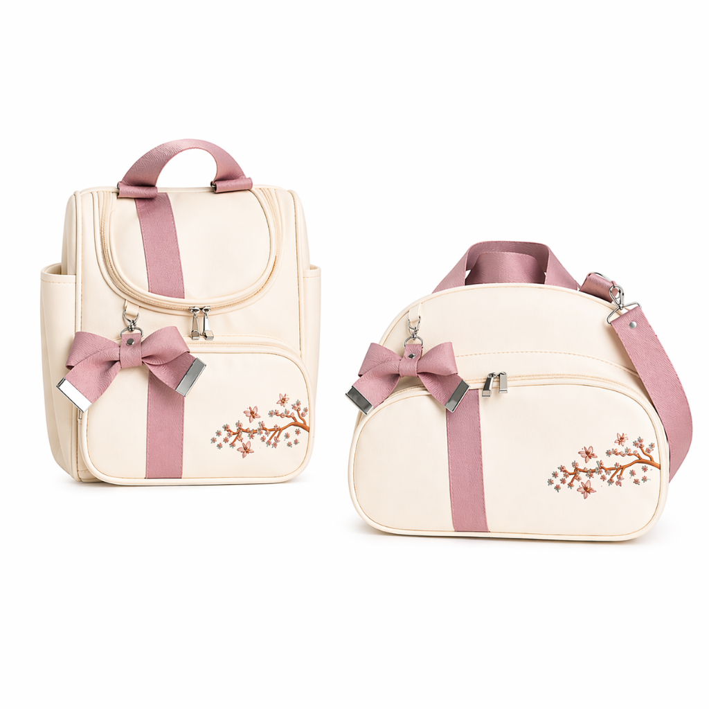 Bolsa + Mochila 2em1 Maternidade Kit 2 Peças Corano Luxo  Térmica e Impermeável