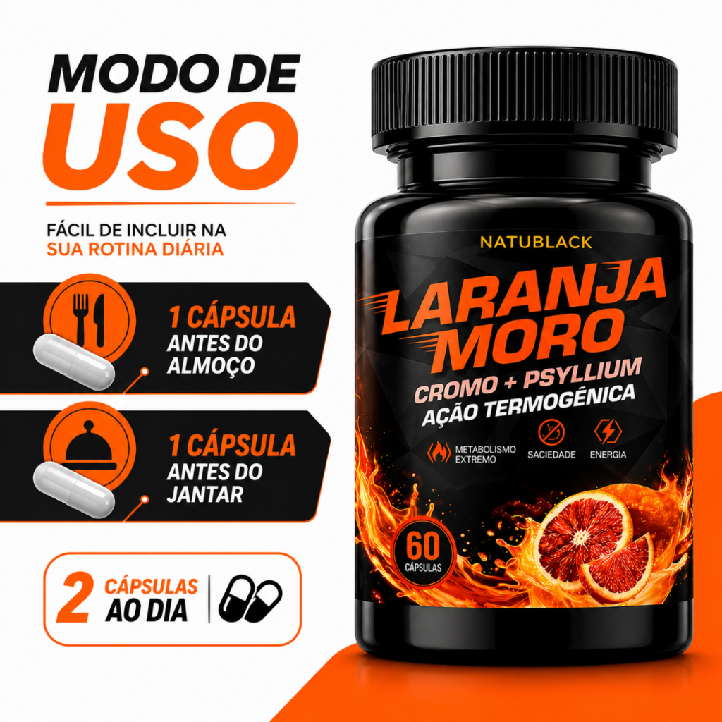 Detalhes do KIT 3 Potes Laranja Moro Original Picolinato de Cromo + Psyllium Termogenico - ENVIO IMEDIATO