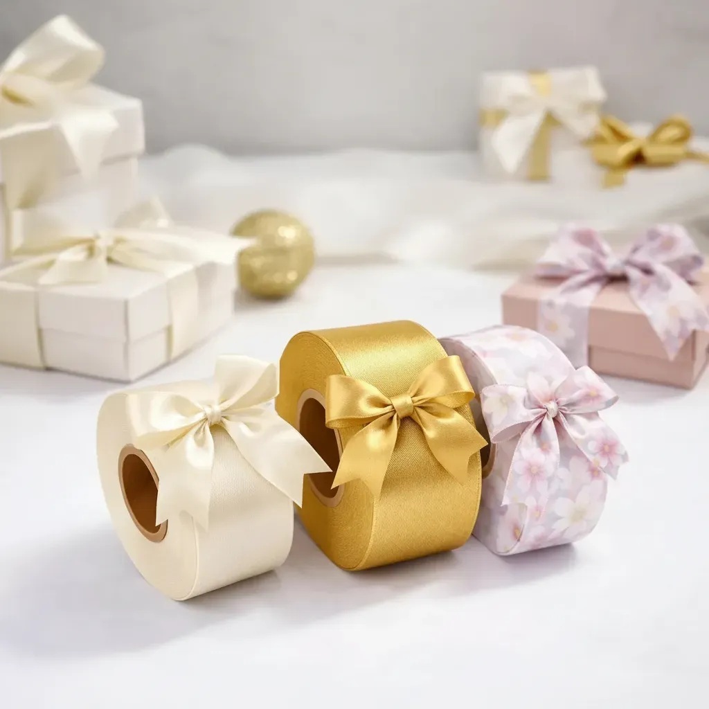 Kit 3 Fitas 32mmx10m Fracionadas Dourado Branco Floral Laço - Mais vendido - Lindo