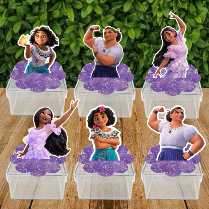 Aplique 3D 5x5 em pé PERSONALIZADO - TEMA: Encanto - caixas acrílicas/ latinha/ tubete - lembrancinha, festa infantil