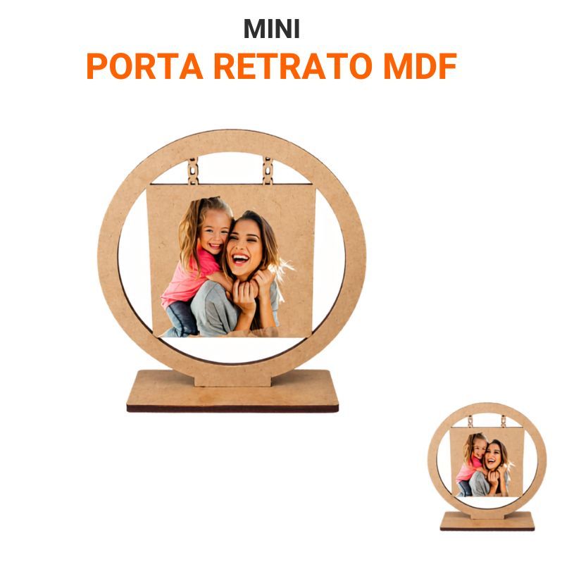 Kit Mini Porta Retrato MDF Cru 13cm | Lembrancinha Personalizada Festa Aniversário Casamento