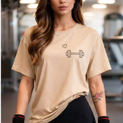 Camisetão T-shirt Feminina 100% Algodão 30.1 Treino Academia Fitness Musculação Halter Lumix