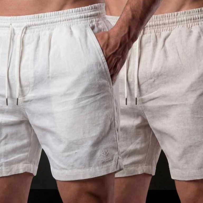 Confortável Kit 2 Bermudas Masculinas de Linho com Elastano | Estilo Praiano - Lecoutt