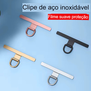 Suporte Celular Aço Inoxidável Universal Gancho Para Cordão Capa Patch Para Smartphone