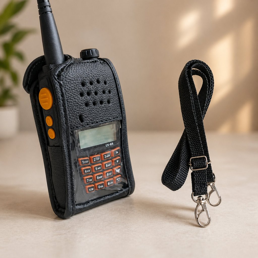 Capa Protetora Para Rádio Baofeng UV-6R GP78 Com Clip Cinto e Alça