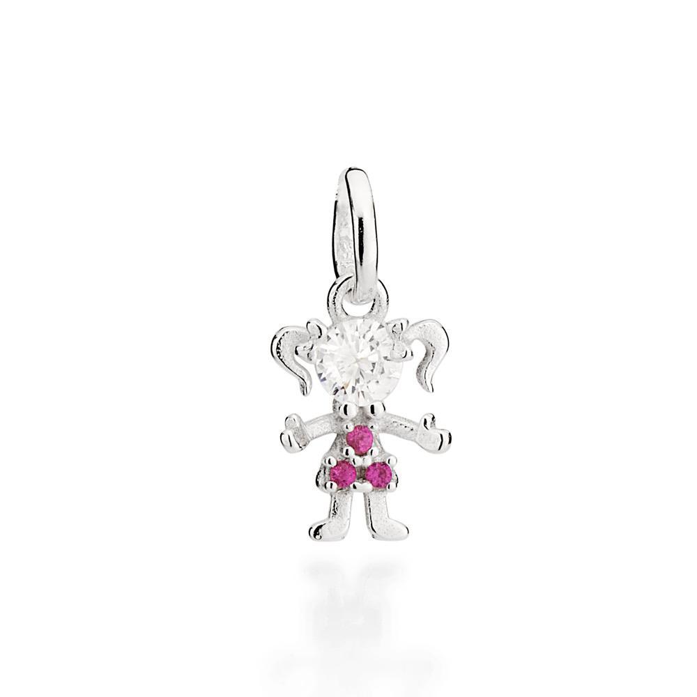 Pingente Prata 925 Menina C/zircônia Rommanel 840065