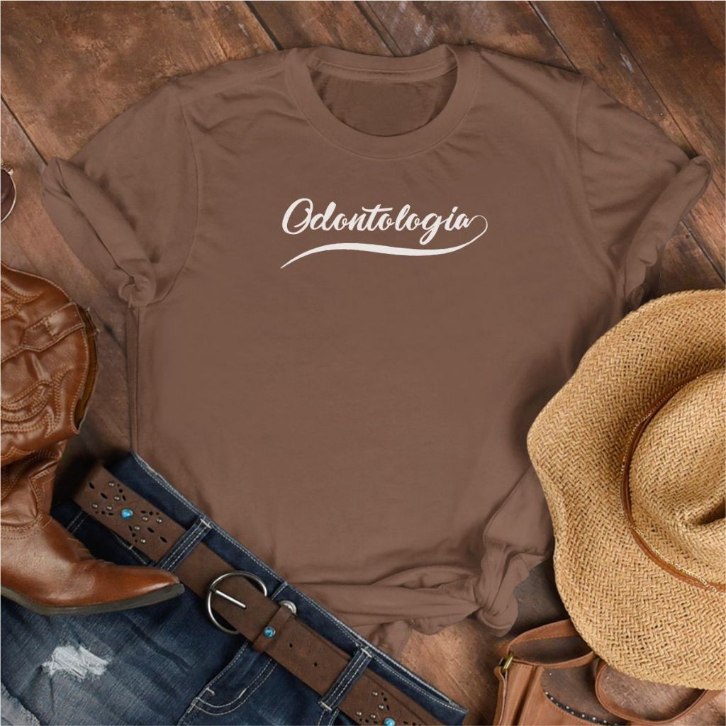 Camiseta Blusinha Odonto Blusa Feminina Babylook Odontologia Tshrit 100% Algodão