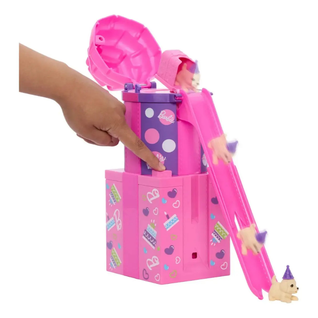 Boneca Barbie Party Unboxed - Escorregador Surpresa - Mattel Jkf66