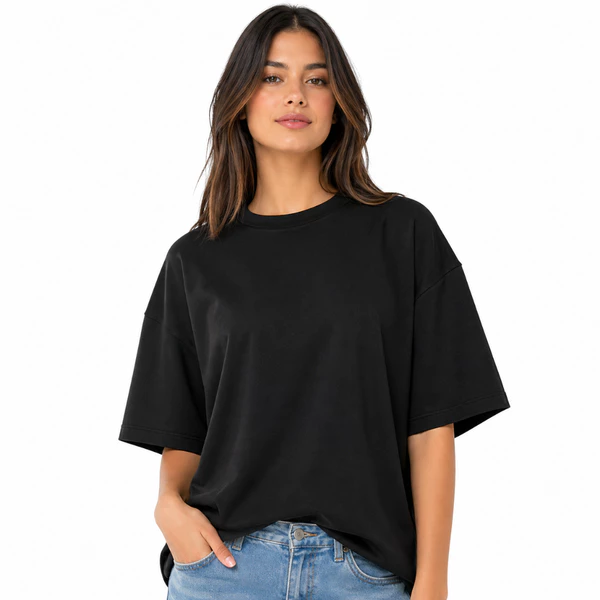 Camiseta Lisa Oversized Feminina 100% Algodão Premium Confortavel Cores