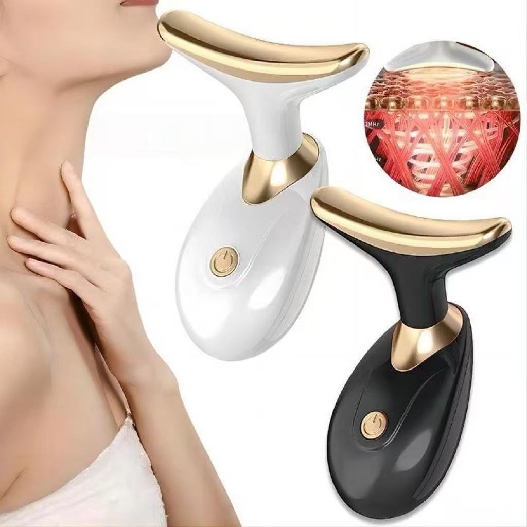 Massageador Facial e para Pescoço Recarregável USB – Lifting Facial, Redução de Rugas e Rejuvenescimento da Pele(Oferta