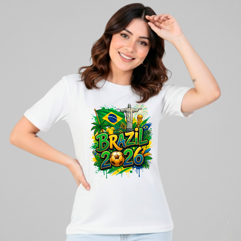 Camiseta Camisa Amarelinha Do Brasil Futebol Rolistore