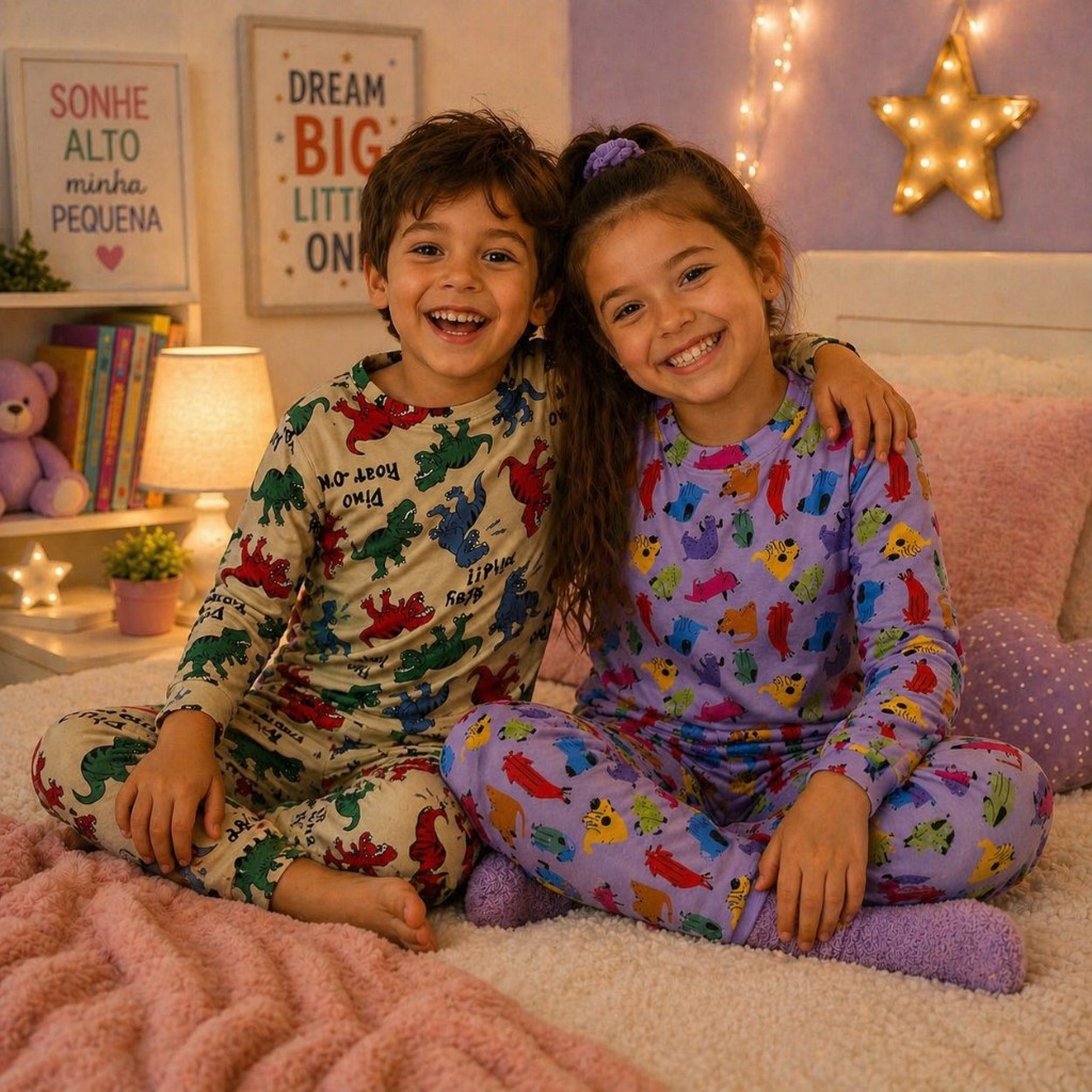 Conjunto 2 Peças Térmico  Infantil 1 Blusa+1 Calça Segunda Pele